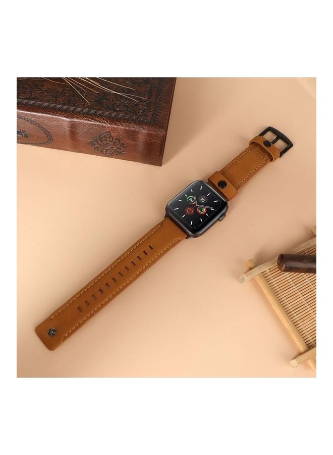 HuHa Replacement Watch Band For Apple Watch 5 & 4 40mm/3 & 2 & 1 38mm Brown - Image 5