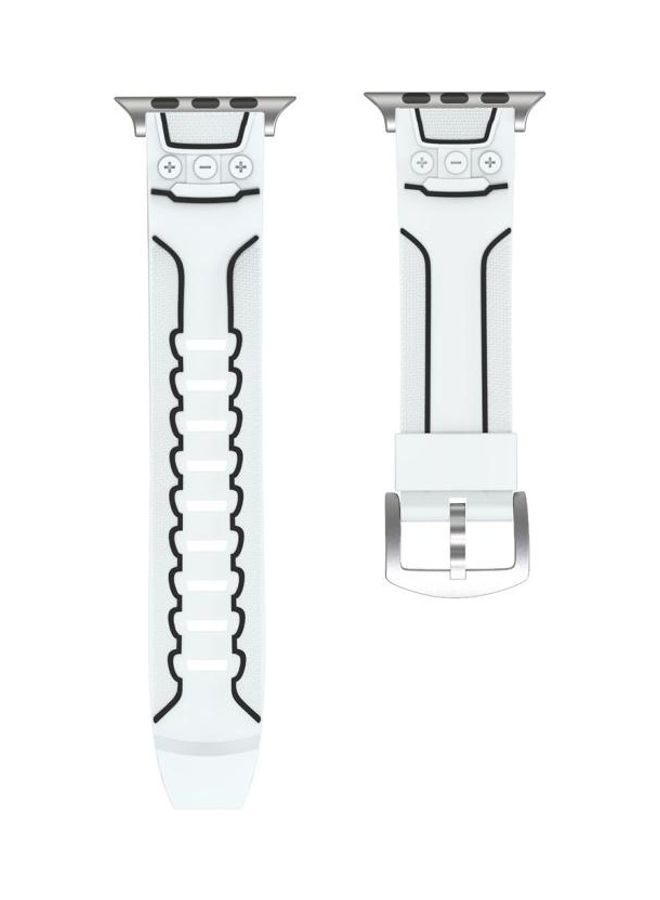 HuHa Ethnic Replacement Watchband For Apple Watch 1/2/3 42mm White - Image 2