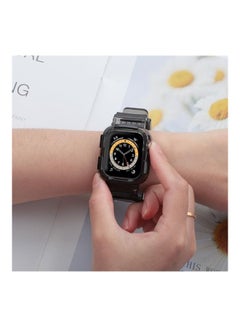 HuHa Ethnic Replacement Watchband for Apple Watch Series 1/2/3/4/5/6/7/SE 42/44/45mm Transparent Black  - Image 4