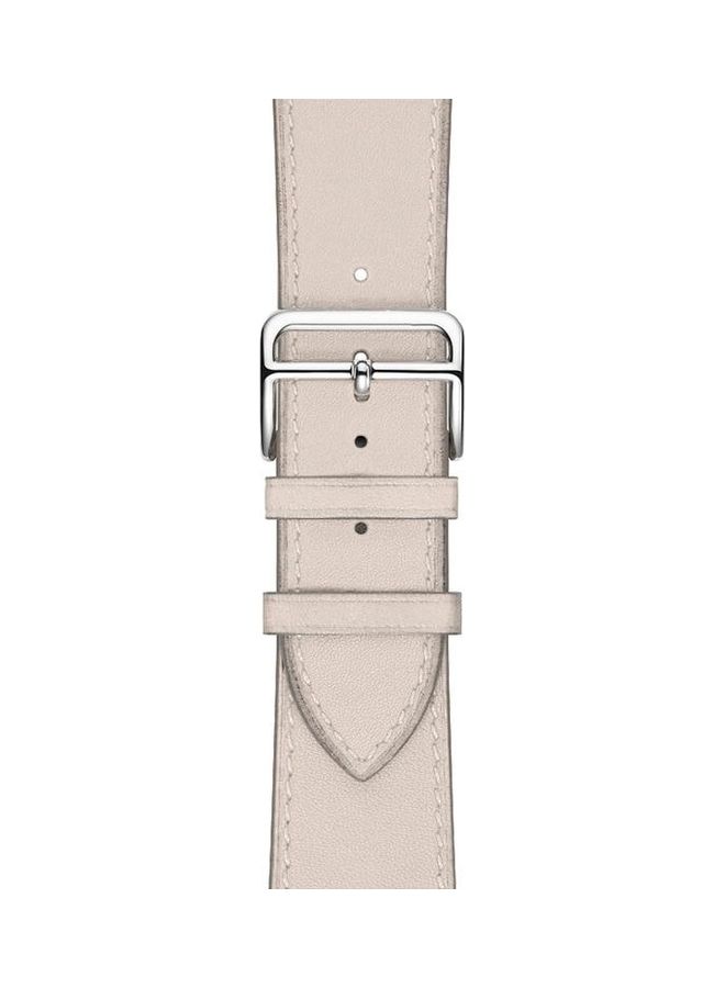 HuHa Ethnic Replacement Watchband For Apple Watch Series 1/2/3/4/5/6/7/SE 38-40-41mm Creamy White - Image 4