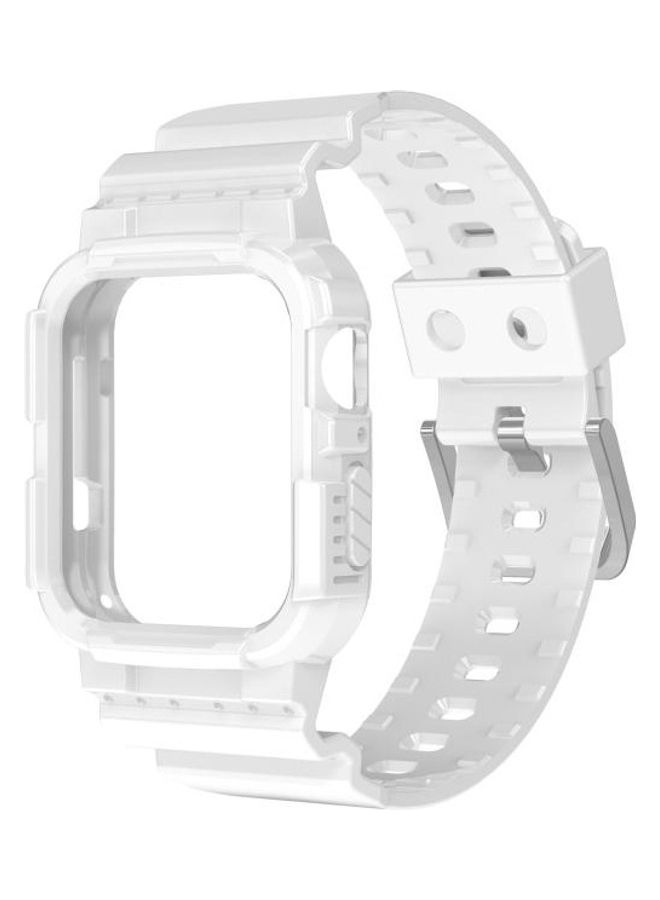 HuHa Ethnic Replacement Watchband for Apple Watch Series 1/2/3/4/5/6/7/SE 42/44/45mm White - Image 1