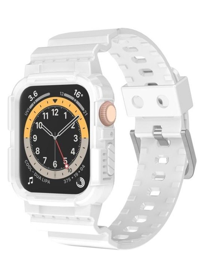 HuHa Ethnic Replacement Watchband for Apple Watch Series 1/2/3/4/5/6/7/SE 42/44/45mm White - Image 2