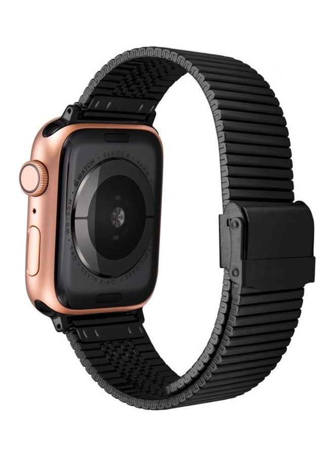 HuHa Multi-baht Steel Replacement Watchband For Apple Watch Series 7 Black - Image 2