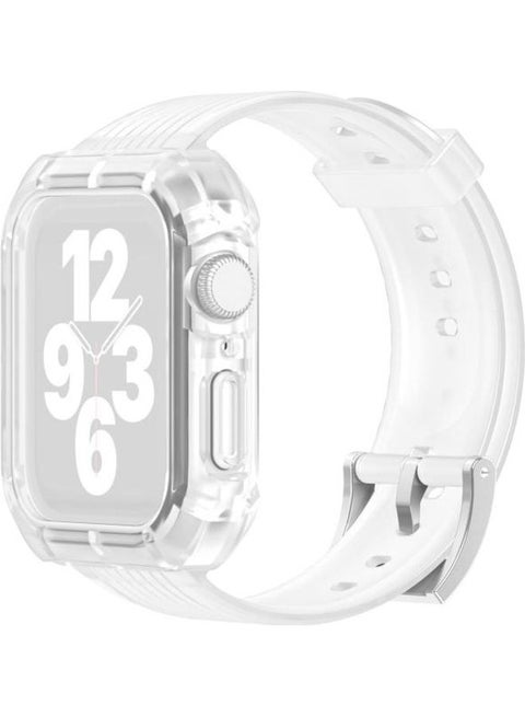 Ethnic Replacement Watchband for Apple Watch Series 1/2/3/4/5/6/7/SE 42/44/45mm Transparent