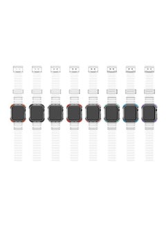 HuHa Integrated Contrast Replacement Strap Watchband for Apple Watch Series 7/6/SE/5/4/3/2/1 38/40/41mm Transparent  - Image 2