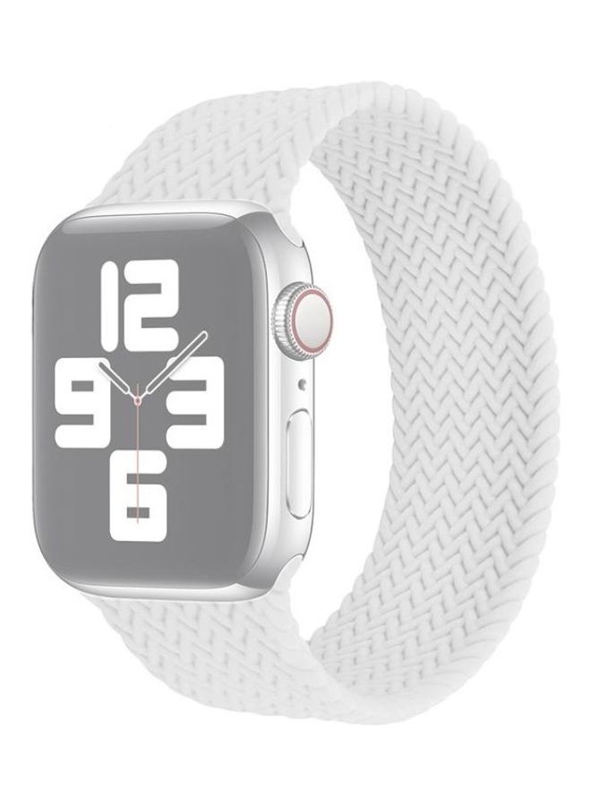 HuHa - Ethnic Replacement Watchband for Apple Watch Series 1/2/3/4/5/6/7/SE 42/44/45mm White - Image 1