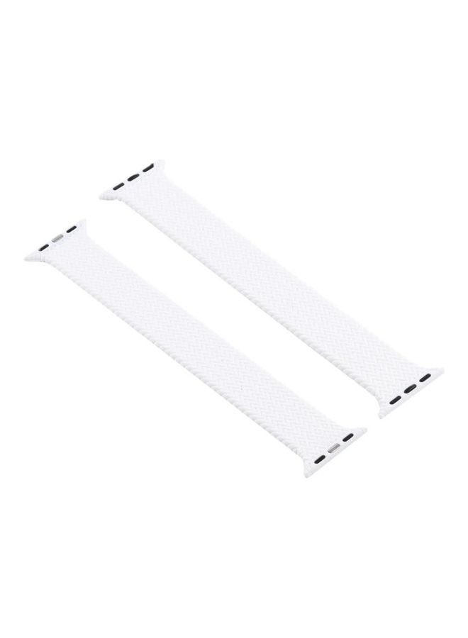 HuHa - Ethnic Replacement Watchband for Apple Watch Series 1/2/3/4/5/6/7/SE 42/44/45mm White - Image 1