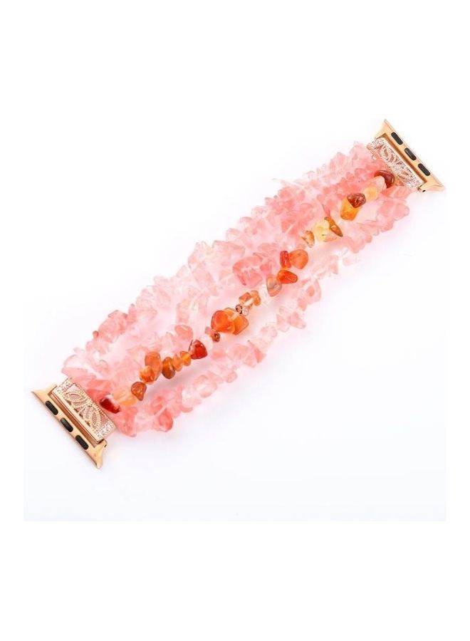 HuHa Ethnic Replacement Watchband For Apple Watch 1/2/3/4/5 42/44mm Watermelon Red  - Image 2