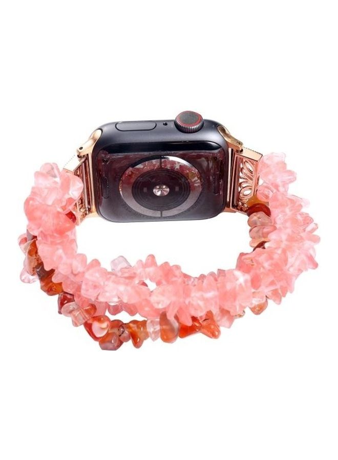 HuHa Ethnic Replacement Watchband For Apple Watch 1/2/3/4/5 42/44mm Watermelon Red  - Image 4