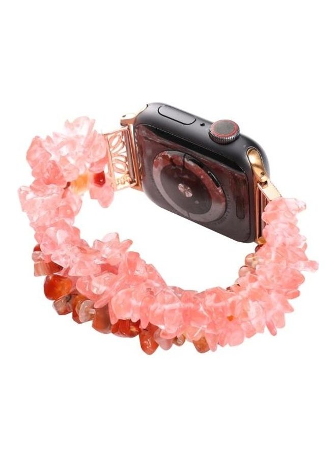 HuHa Ethnic Replacement Watchband For Apple Watch 1/2/3/4/5 42/44mm Watermelon Red  - Image 5