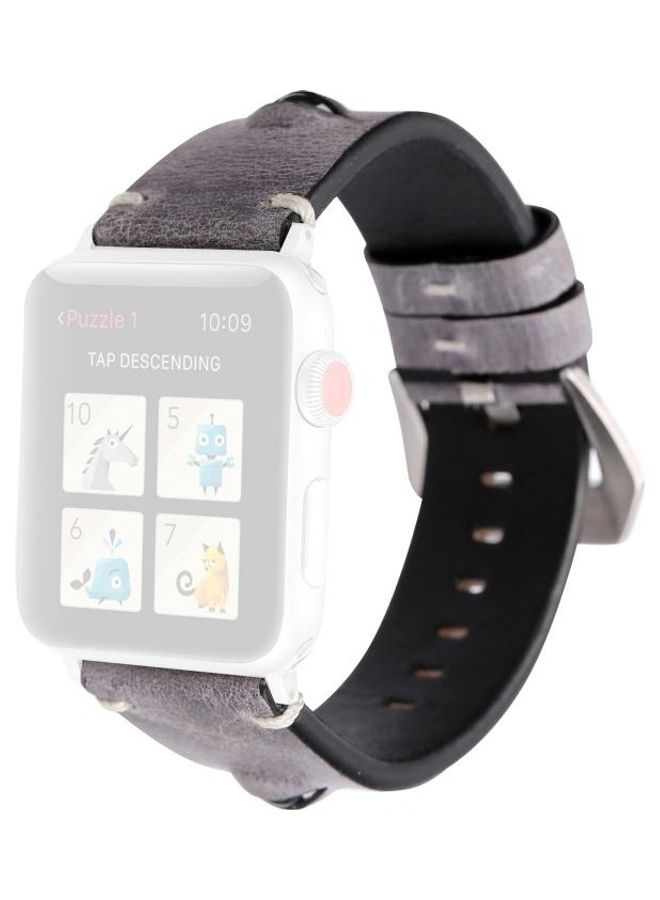 HuHa Replacement Watchband For Apple Watch Series 7/6/5/4/3/2/1/SE 42/44/45mm Grey - Image 1