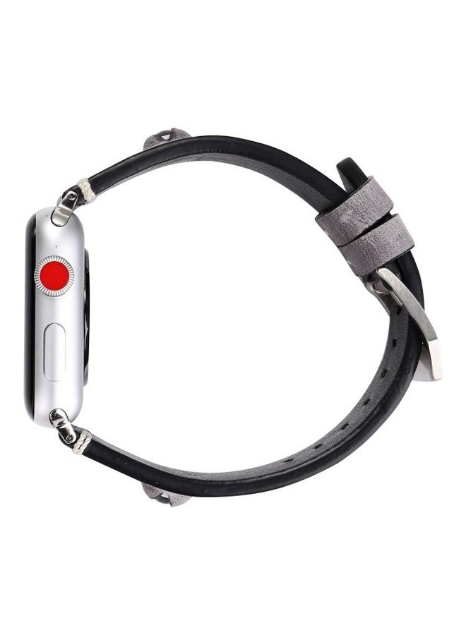 HuHa Replacement Watchband For Apple Watch Series 7/6/5/4/3/2/1/SE 42/44/45mm Grey - Image 3