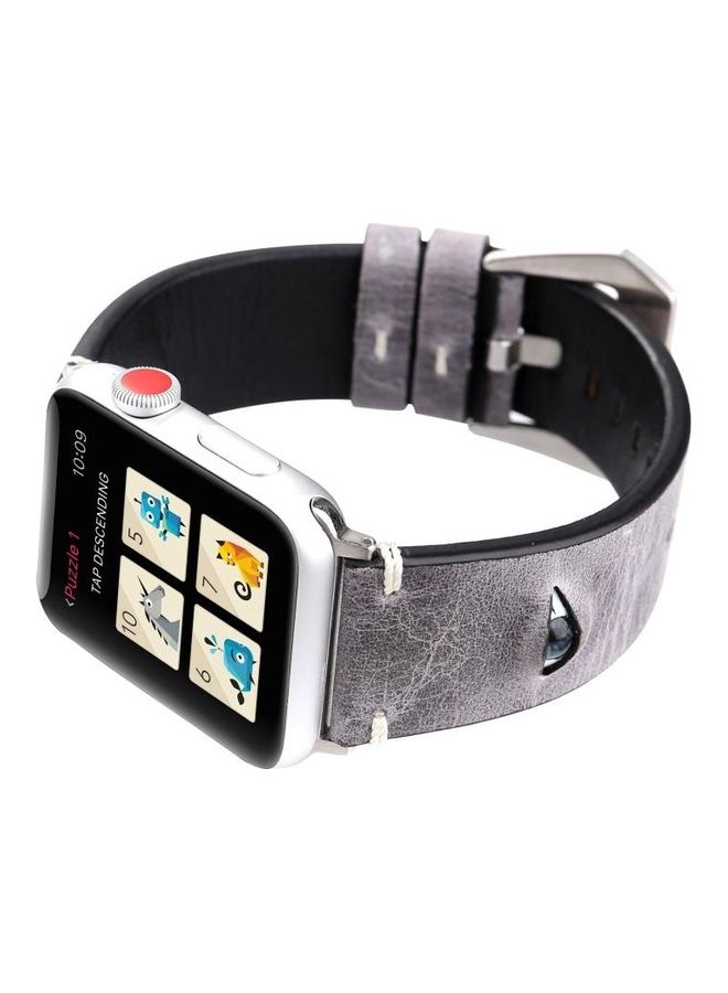 HuHa Replacement Watchband For Apple Watch Series 7/6/5/4/3/2/1/SE 42/44/45mm Grey - Image 4