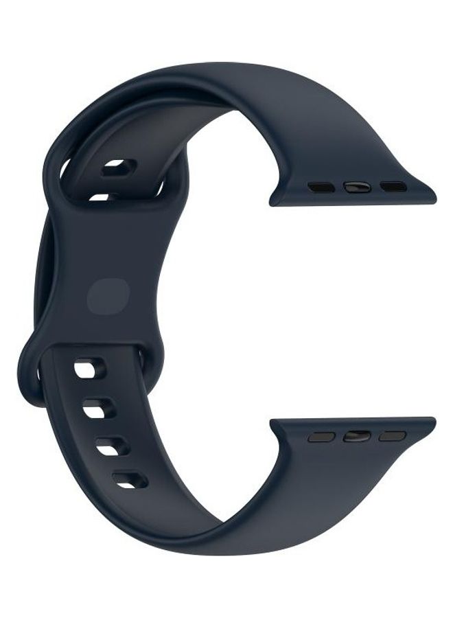 HuHa Replacement Watchband For Apple Watch Series 7/6/5/4/3/2/1/SE 42/44/45mm Dark Blue - Image 3