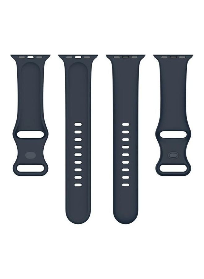 HuHa Replacement Watchband For Apple Watch Series 7/6/5/4/3/2/1/SE 42/44/45mm Dark Blue - Image 5