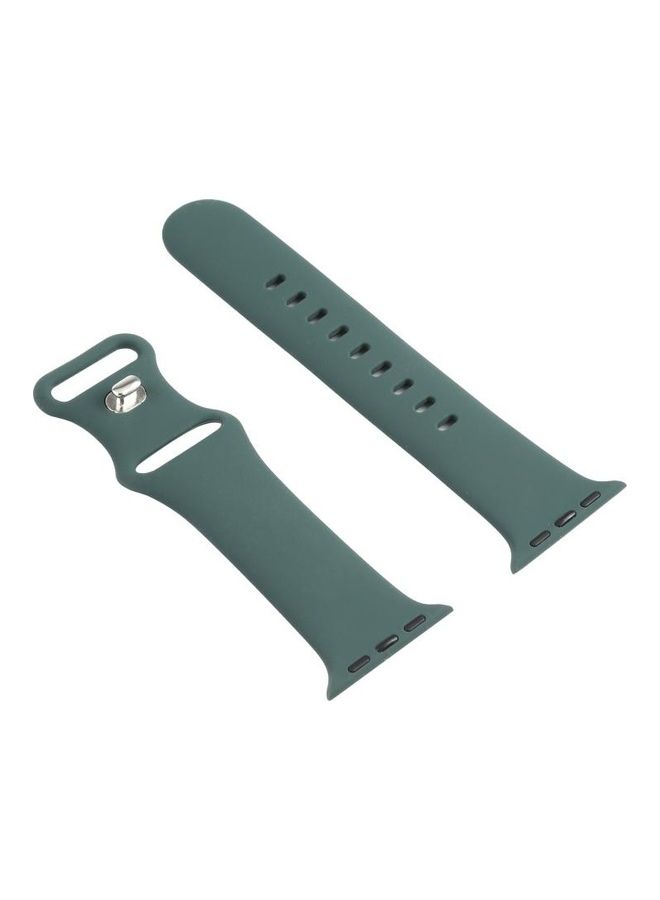 HuHa Double Wear Rivets Replacement Watchbands For Series 7/6/5/4/3/2/1/SE 38/40/41mm Olive Green - Image 3