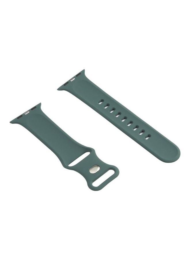 HuHa Double Wear Rivets Replacement Watchbands For Series 7/6/5/4/3/2/1/SE 38/40/41mm Olive Green - Image 2