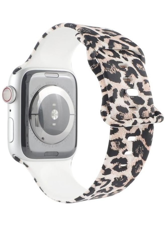 8-Buckle Printed Replacement Strap Watchband For Apple Watch Series 7/6/SE/5/4/3/2/1 41/40/38mm Multicolour