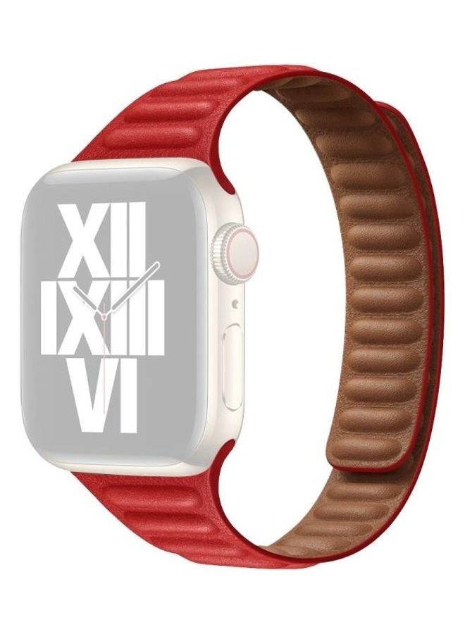 HuHa Ethnic Replacement Watchband for Apple Watch Series 1/2/3/4/5/6/7/SE 42/44/45mm Red - Image 1