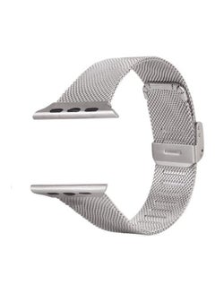 Ethnic Replacement Watchband For Apple Watch Series 1/2/3/4/5/6/7/SE 38/40/41mm Silver