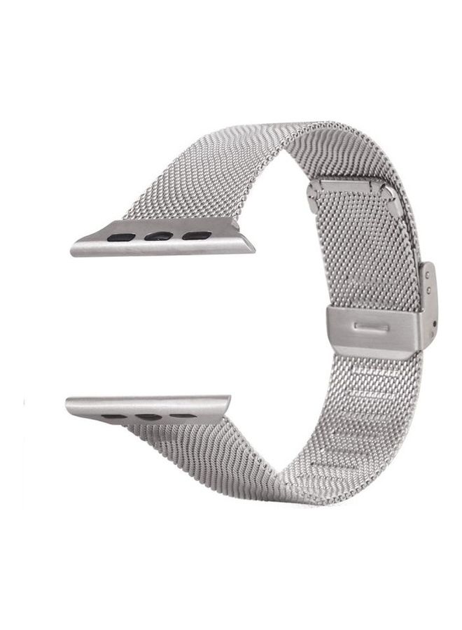HuHa - Ethnic Replacement Watchband For Apple Watch Series 1/2/3/4/5/6/7/SE 38/40/41mm Silver - Image 1
