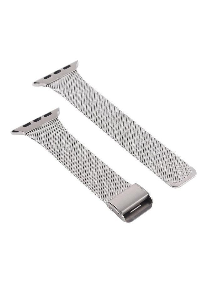 HuHa - Ethnic Replacement Watchband For Apple Watch Series 1/2/3/4/5/6/7/SE 38/40/41mm Silver - Image 1