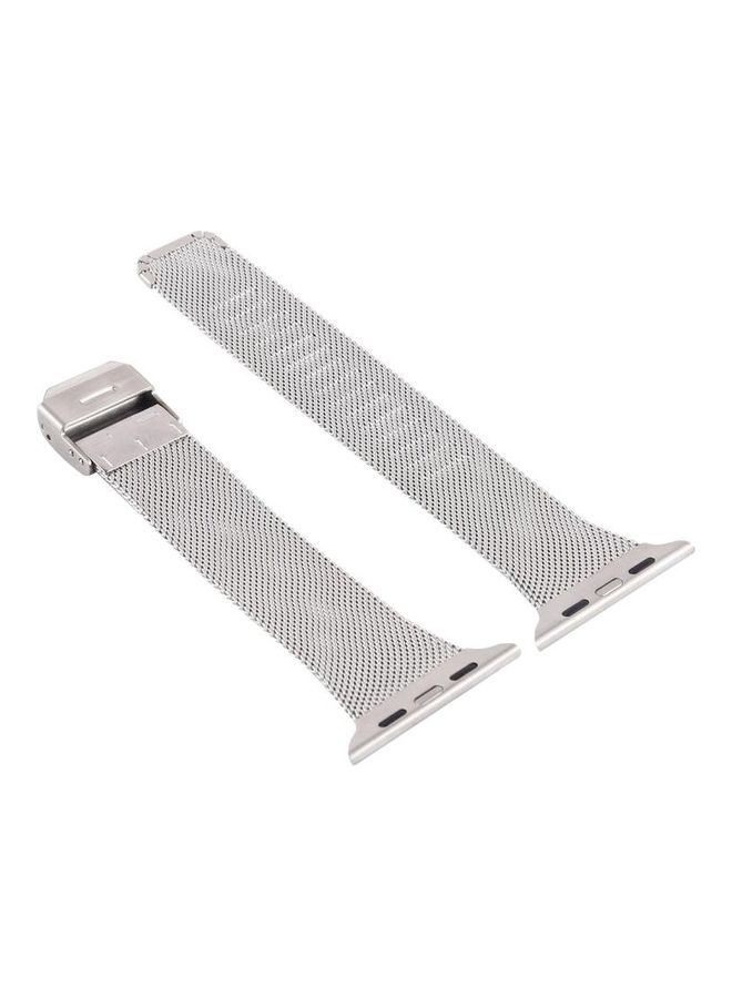 HuHa - Ethnic Replacement Watchband For Apple Watch Series 1/2/3/4/5/6/7/SE 38/40/41mm Silver - Image 1