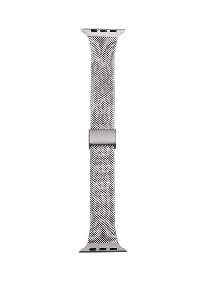 HuHa - Ethnic Replacement Watchband For Apple Watch Series 1/2/3/4/5/6/7/SE 38/40/41mm Silver - Image 1