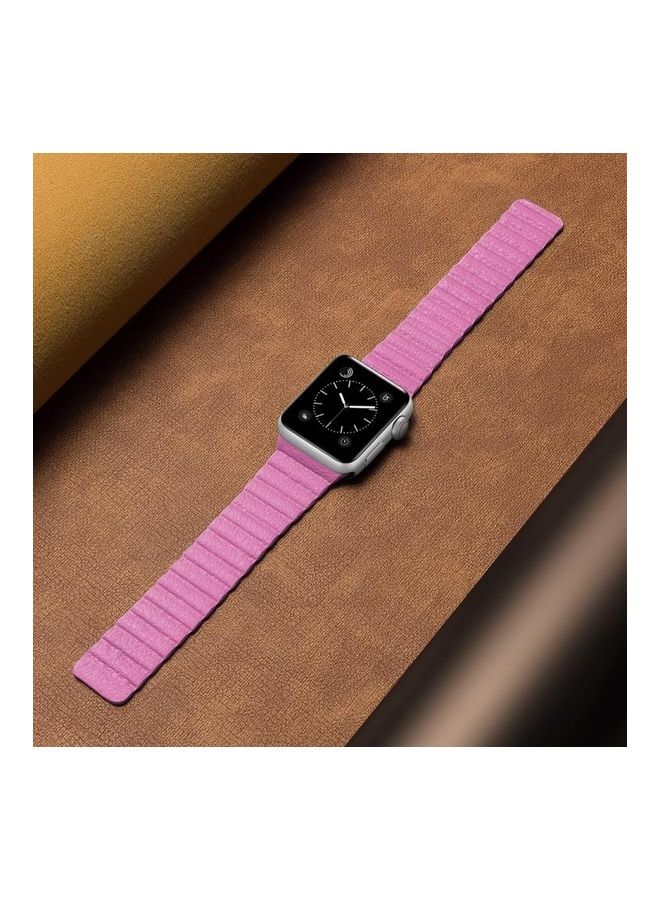 HuHa - Ethnic Replacement Watchband for Apple Watch Series 1/2/3/4/5/6/7/SE 38/40/41mm Pink - Image 1