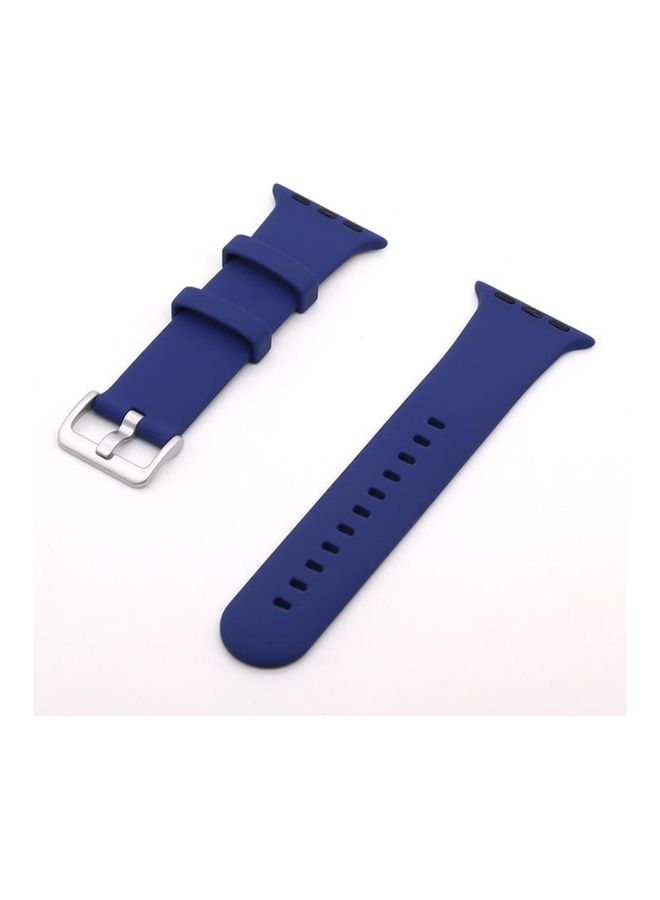 HuHa Replacement Watchband For Apple Watch Series 7/6/5/4/3/2/1/SE 42/44/45mm Dark Blue - Image 1