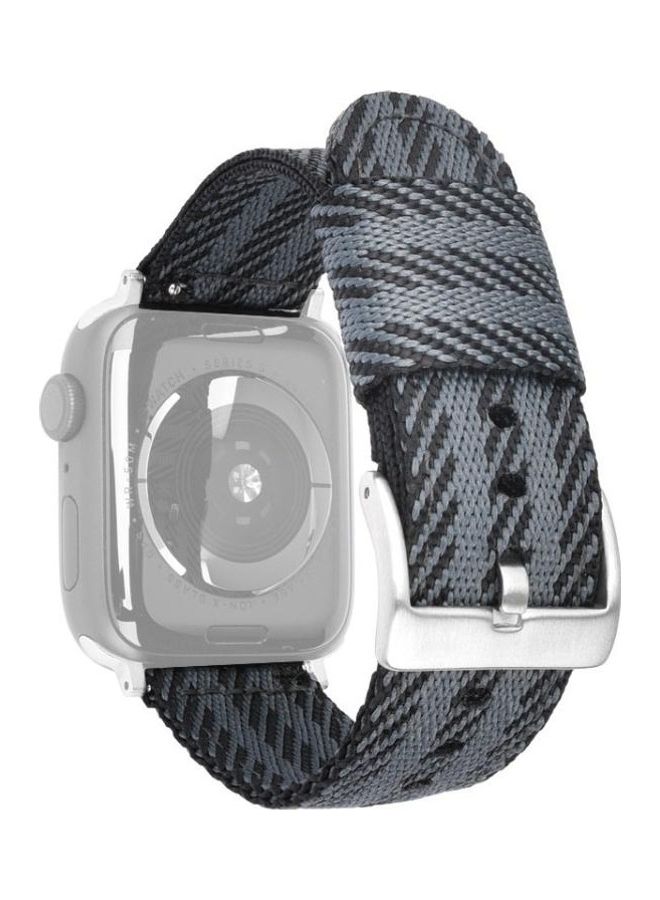 HuHa - Watchband For Apple Watch Series 7 6 & SE & 5 & 4  3 & 2 & 1 Black/Grey - Image 1
