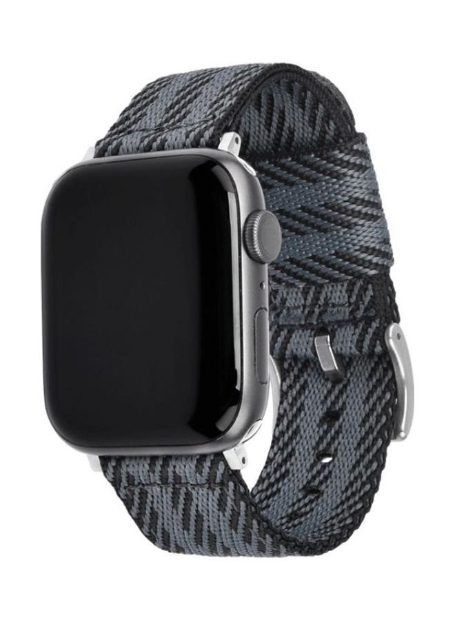 HuHa - Watchband For Apple Watch Series 7 6 & SE & 5 & 4  3 & 2 & 1 Black/Grey - Image 1