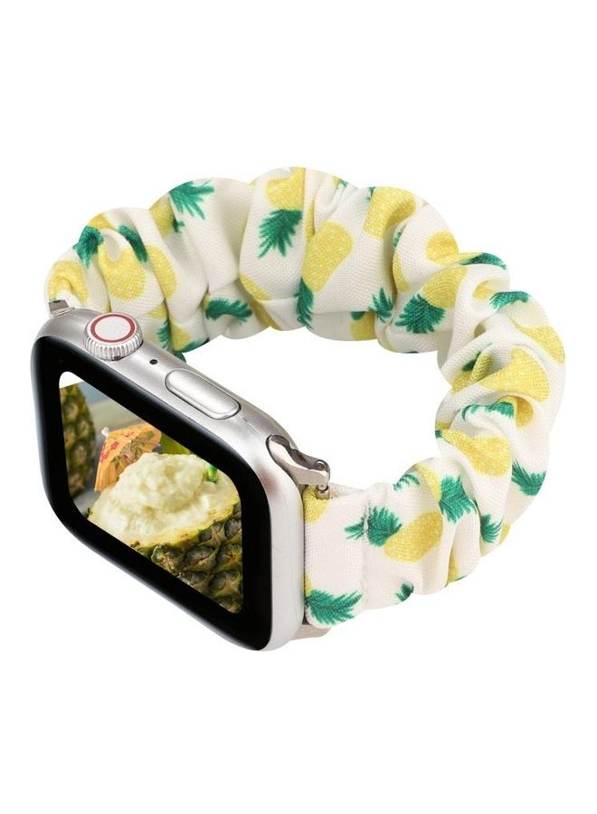 HuHa - Ethnic Replacement Watchband For Apple Watch Series 1/2/3/4/5/6/7/SE 38/40/41mm Pineapple - Image 1