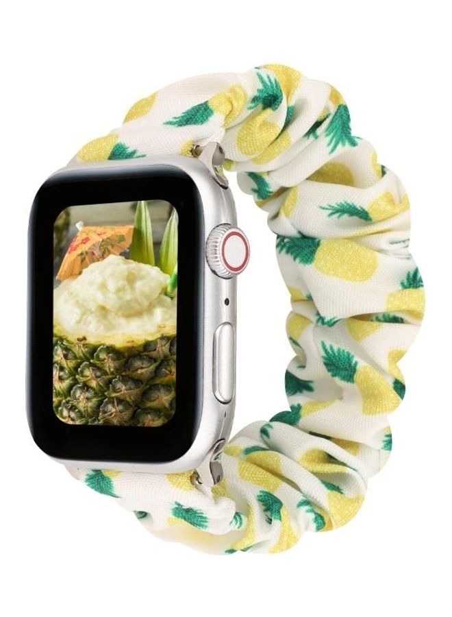 HuHa - Ethnic Replacement Watchband For Apple Watch Series 1/2/3/4/5/6/7/SE 38/40/41mm Pineapple - Image 1