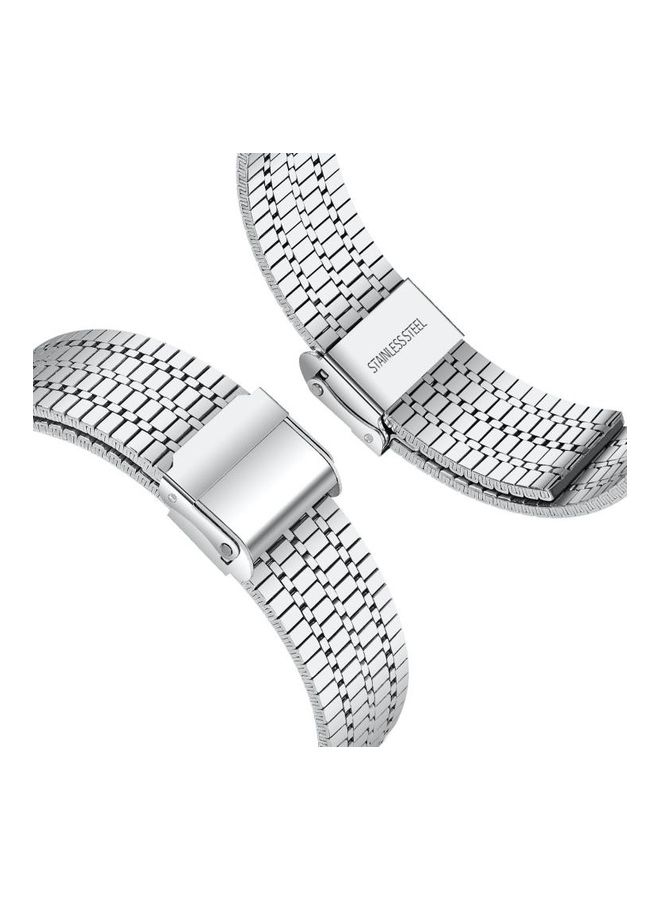 HuHa - Stainless Steel Replacement Watchband For Apple Watch Series 7/6/5/4/3/2/1/SE 42/44/45mm Silver - Image 1