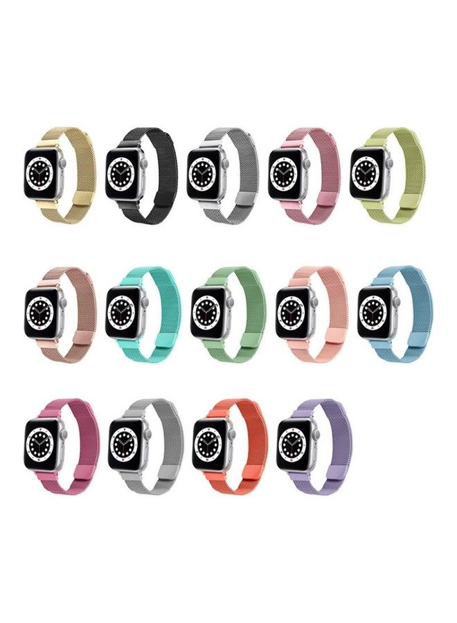 HuHa - Ethnic Replacement Watchband for Apple Watch Series 1/2/3/4/5/6/7/SE 42/44/45mm Rose Red - Image 1