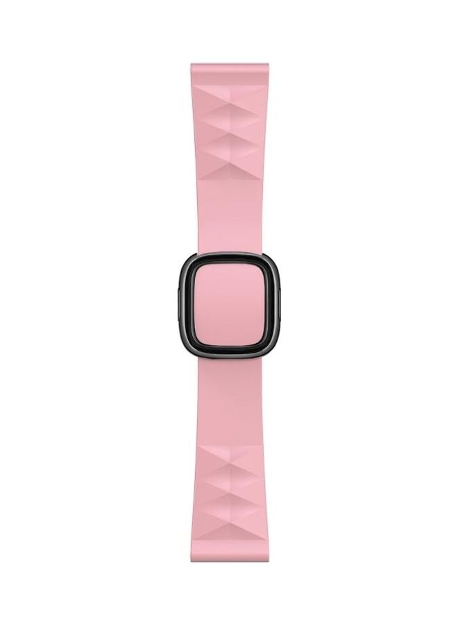 HuHa Modern Style Silicone Replacement Strap Watchband for Apple Watch Series 7/6/SE/5/4/3/2/1 38/40/41mm Light Pink - Image 1