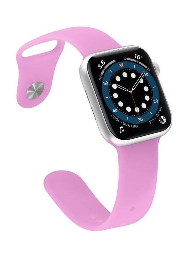 HuHa - Discoloration In Sun Silicone Replacement Watchband For Apple Watch Series 7/6/5/4/3/2/1/SE 45/44/42mm Pink/Purple - Image 1