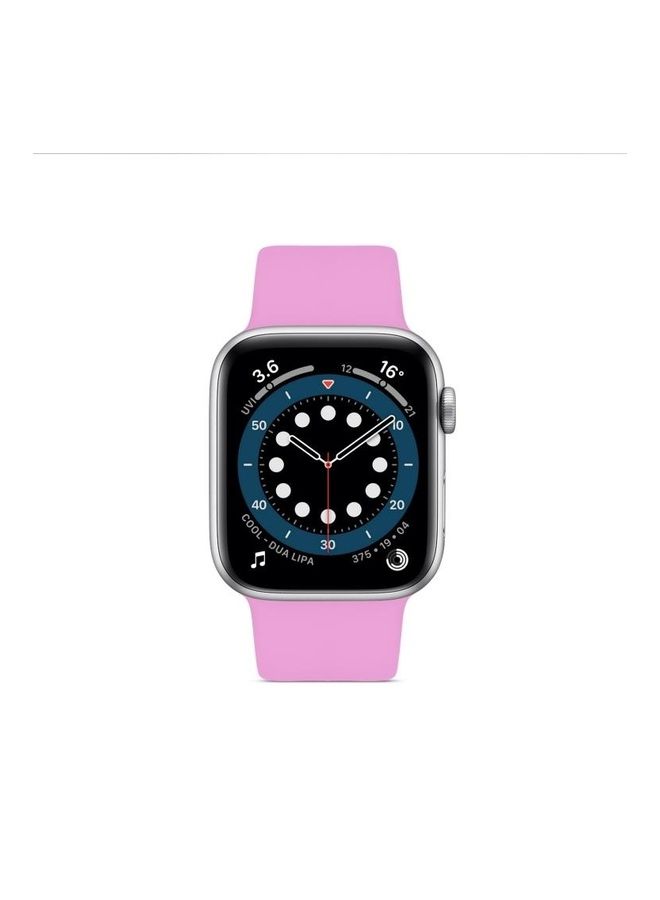 HuHa - Discoloration In Sun Silicone Replacement Watchband For Apple Watch Series 7/6/5/4/3/2/1/SE 45/44/42mm Pink/Purple - Image 1