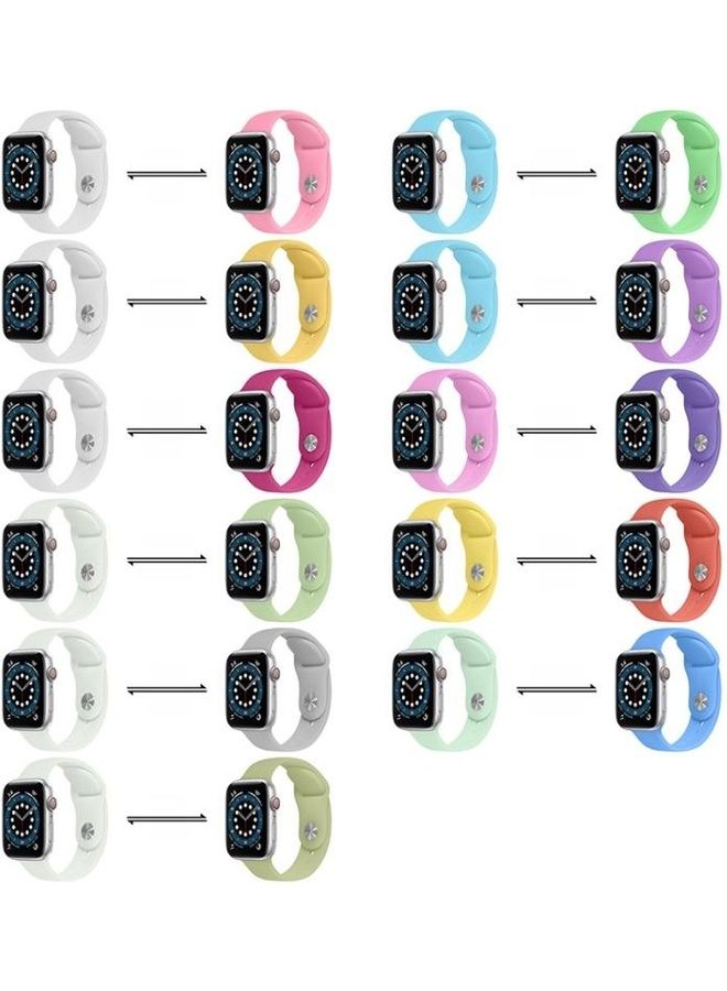 HuHa - Discoloration In Sun Silicone Replacement Watchband For Apple Watch Series 7/6/5/4/3/2/1/SE 45/44/42mm Pink/Purple - Image 1