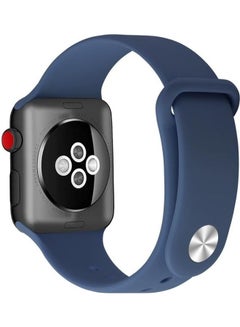 HuHa Replacement Watchband For Apple Watch Series 7/6/5/4/3/2/1/SE 42/44/45mm Sea Blue  - Image 4