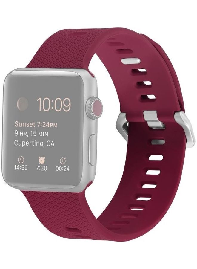 HuHa Replacement Watchband For Apple Watch Series 7/6/5/4/3/2/1/SE 38/40/41mm Red - Image 1