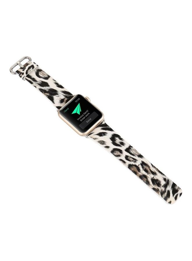HuHa Fashion Strap Watchband For Apple Watch Series 7/6/5/4/3/2/1/SE 42/44/45mm Leopard Print - Image 4