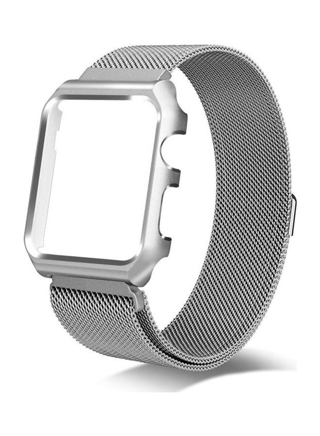 HuHa Ethnic Replacement Watchband For Apple Watch 1/2/3 38mm Silver - Image 1