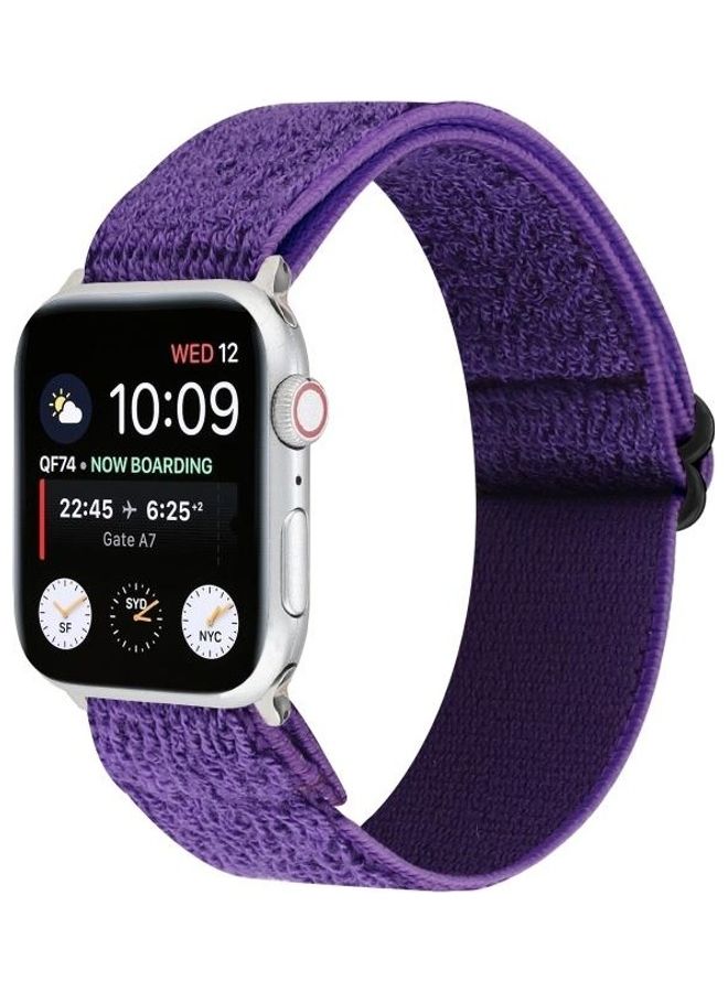 HuHa Ethnic Replacement Watchband for Apple Watch Series 1/2/3/4/5/6/7/SE 38/40/41mm Purple - Image 2
