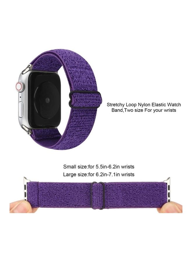 HuHa Ethnic Replacement Watchband for Apple Watch Series 1/2/3/4/5/6/7/SE 38/40/41mm Purple - Image 3