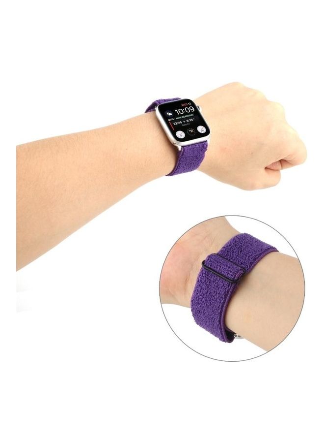 HuHa Ethnic Replacement Watchband for Apple Watch Series 1/2/3/4/5/6/7/SE 38/40/41mm Purple - Image 4
