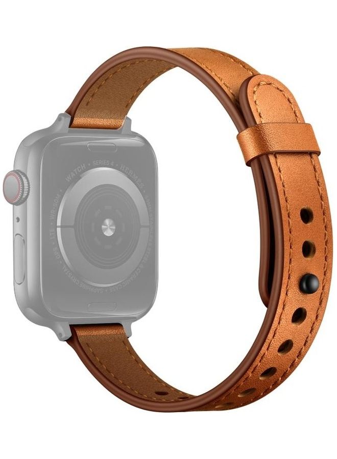 HuHa 14mm Couple Style Leather Replacement Strap Watchband For Apple Watch Series 7/6/SE/5/4/3/2/1 45/44/42mm Multicolour - Image 1