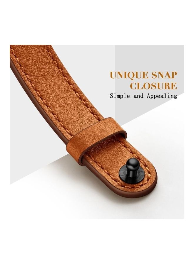 HuHa 14mm Couple Style Leather Replacement Strap Watchband For Apple Watch Series 7/6/SE/5/4/3/2/1 45/44/42mm Multicolour - Image 5