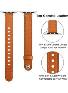 HuHa 14mm Couple Style Leather Replacement Strap Watchband For Apple Watch Series 7/6/SE/5/4/3/2/1 41/40/38mm Multicolour  - Image 3